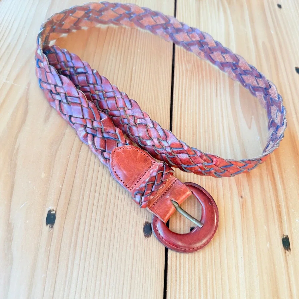 Vintage Turkish Collection Woven‎ Braided Leather Belt